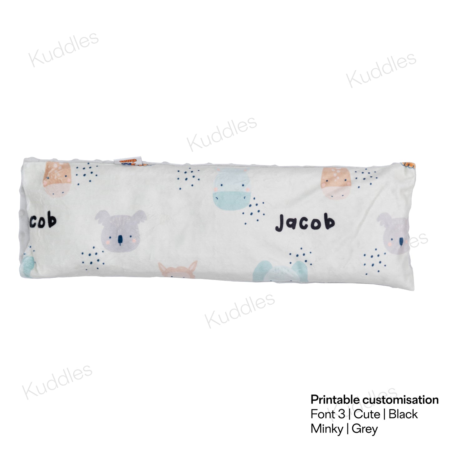 Animal Faces Minky Buckwheat Husk Pillow