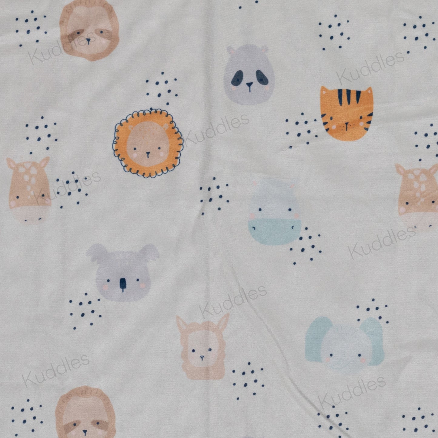 Animal Faces Reversible Minky Blanket