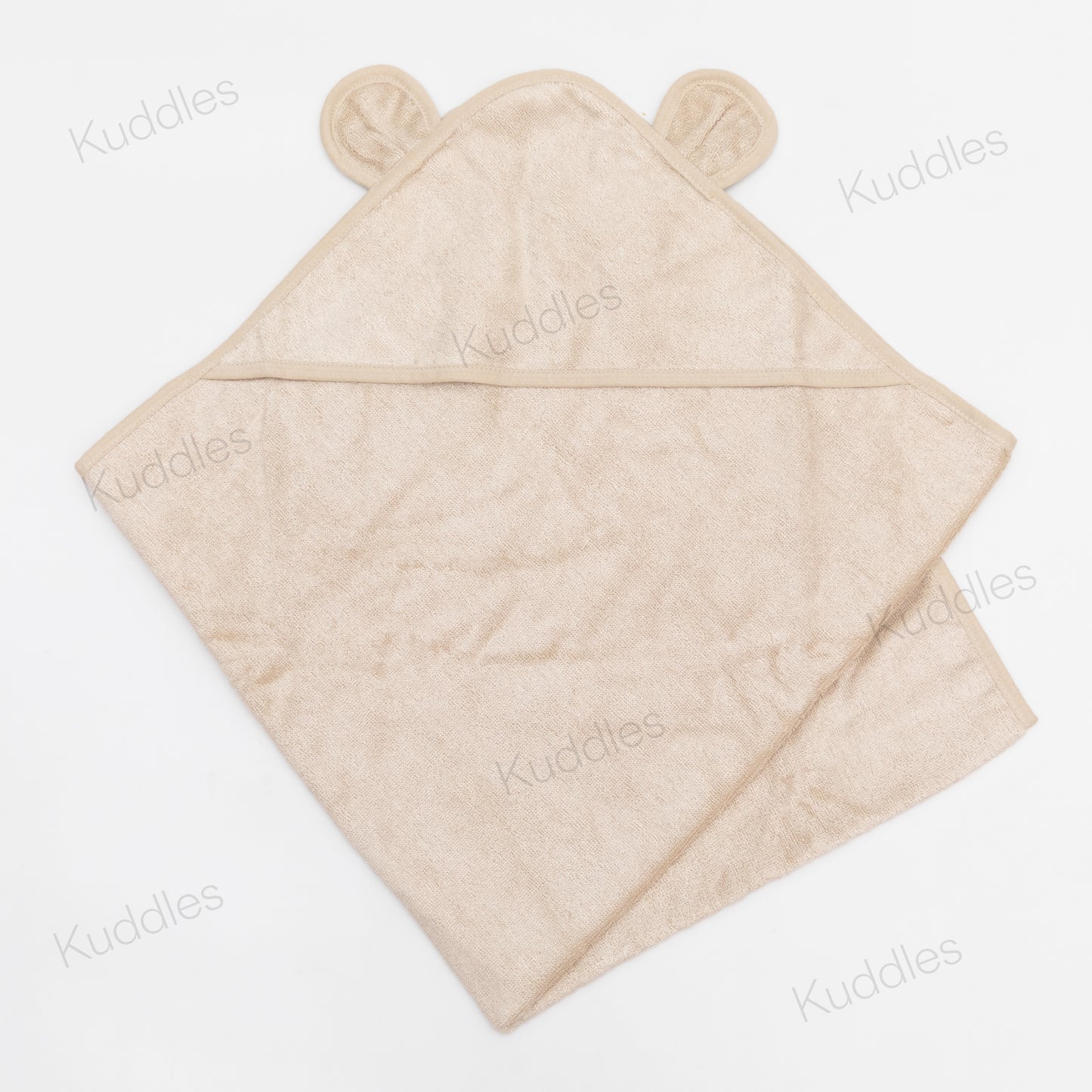 Organic Bamboo Baby Hooded Towel (Cream)