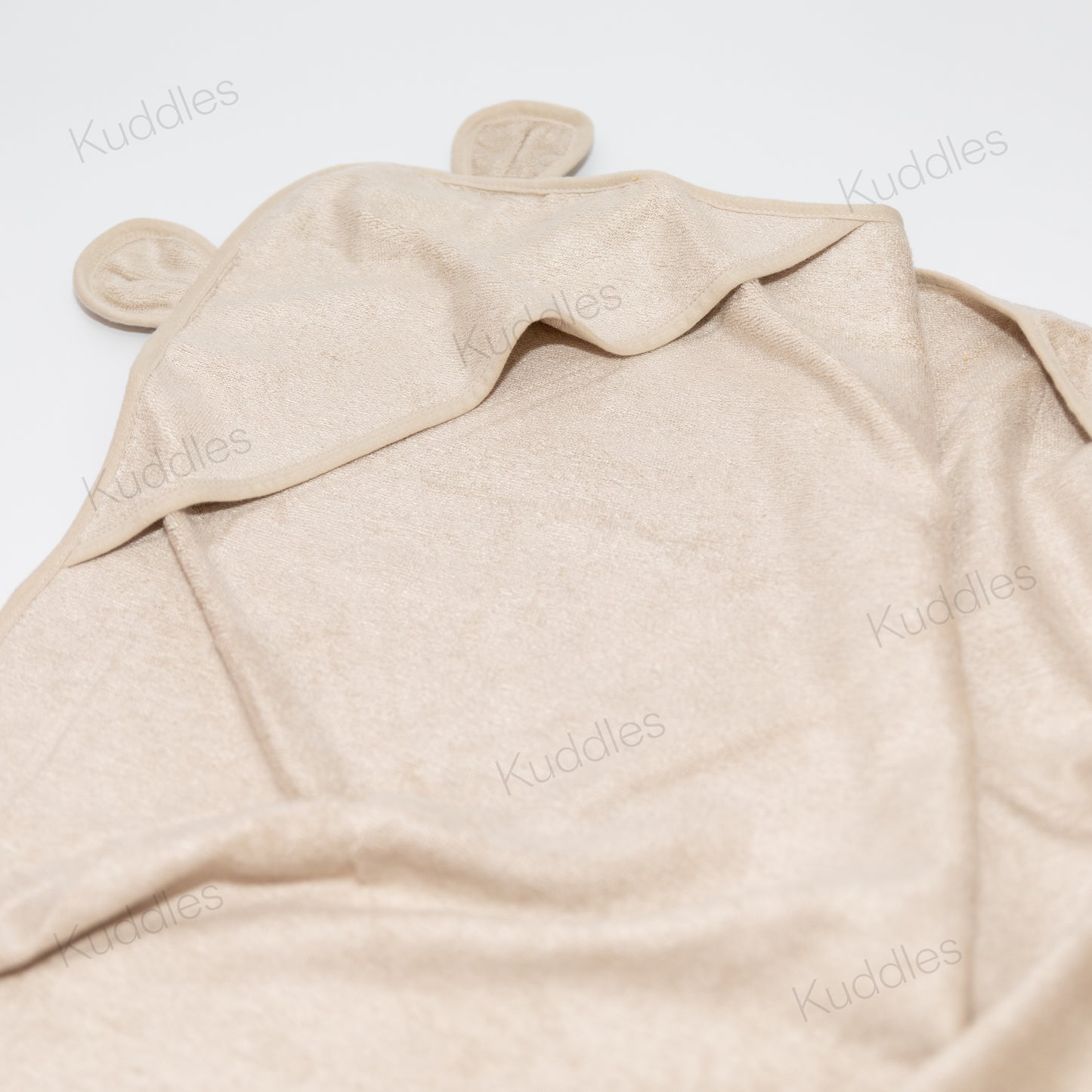 Organic Bamboo Baby Hooded Towel (Cream)