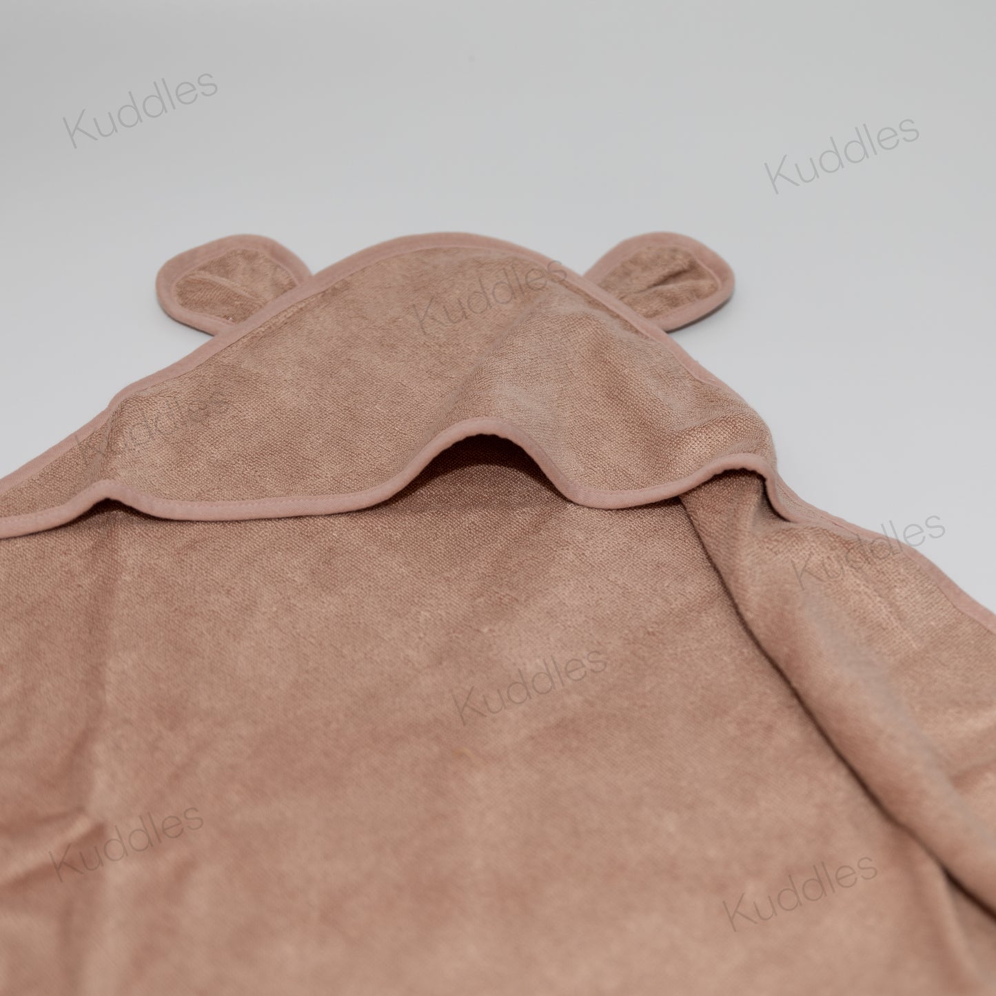 Organic Bamboo Baby Hooded Towel (Dusty Pink)