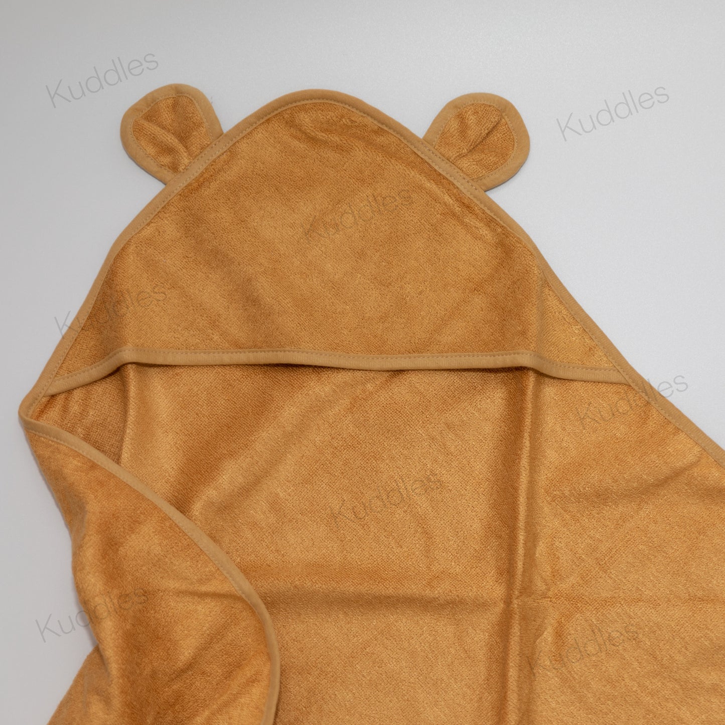 Organic Bamboo Baby Hooded Towel (Mustard)