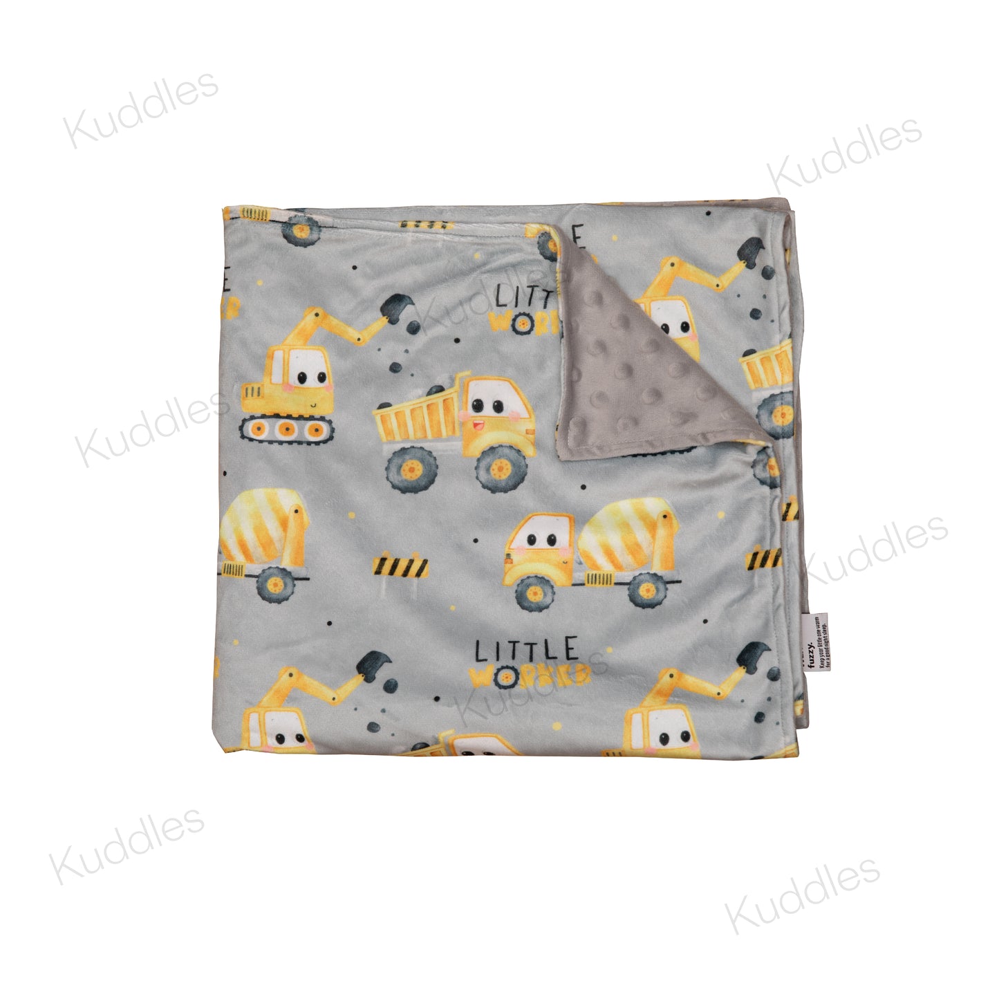 Construction Fun Reversible Minky Blanket