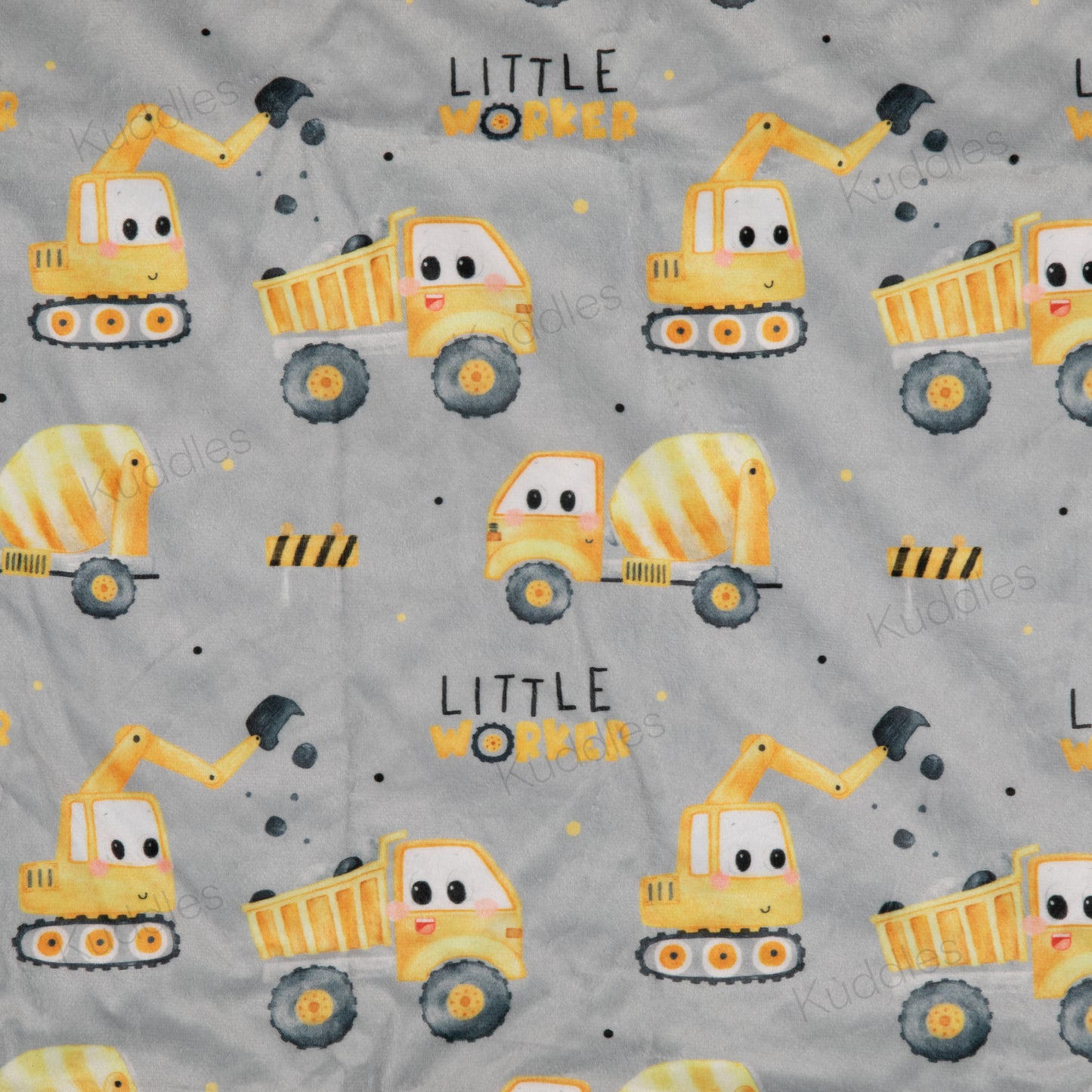 Construction Fun Reversible Minky Blanket
