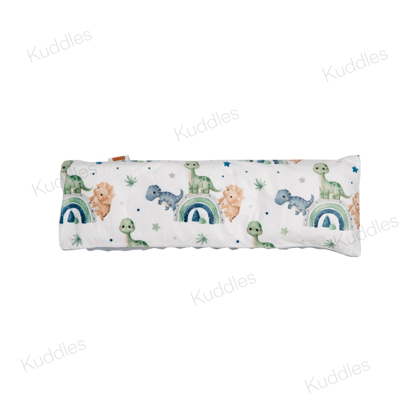 Cute Little Dinosaurs (Blue) Minky Buckwheat Husk Pillow