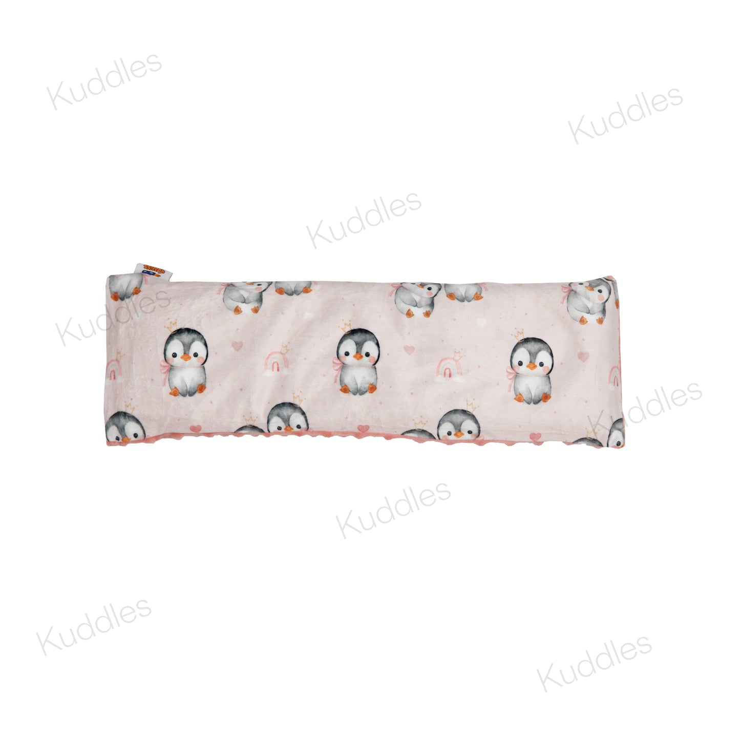 Cute Little Penguins (Pink) Minky Buckwheat Husk Pillow