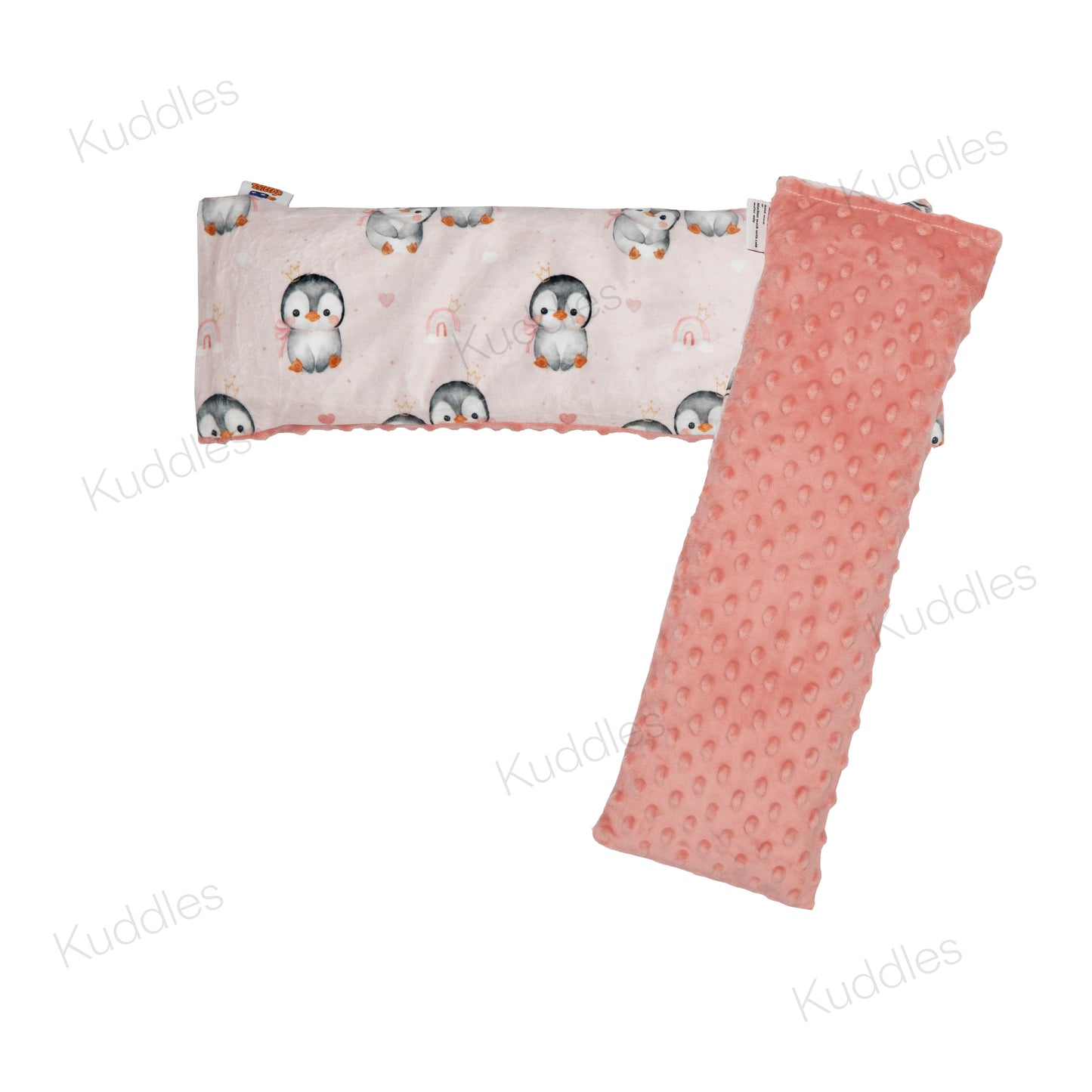 Cute Little Penguins (Pink) Minky Buckwheat Husk Pillow