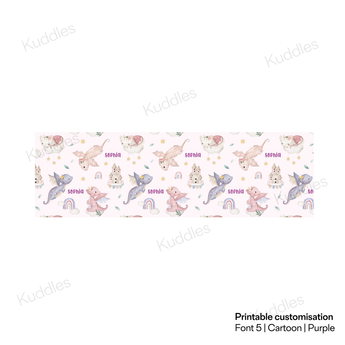 Dragons in the Sky (Pink) Reversible Minky Buckwheat Husk Pillow
