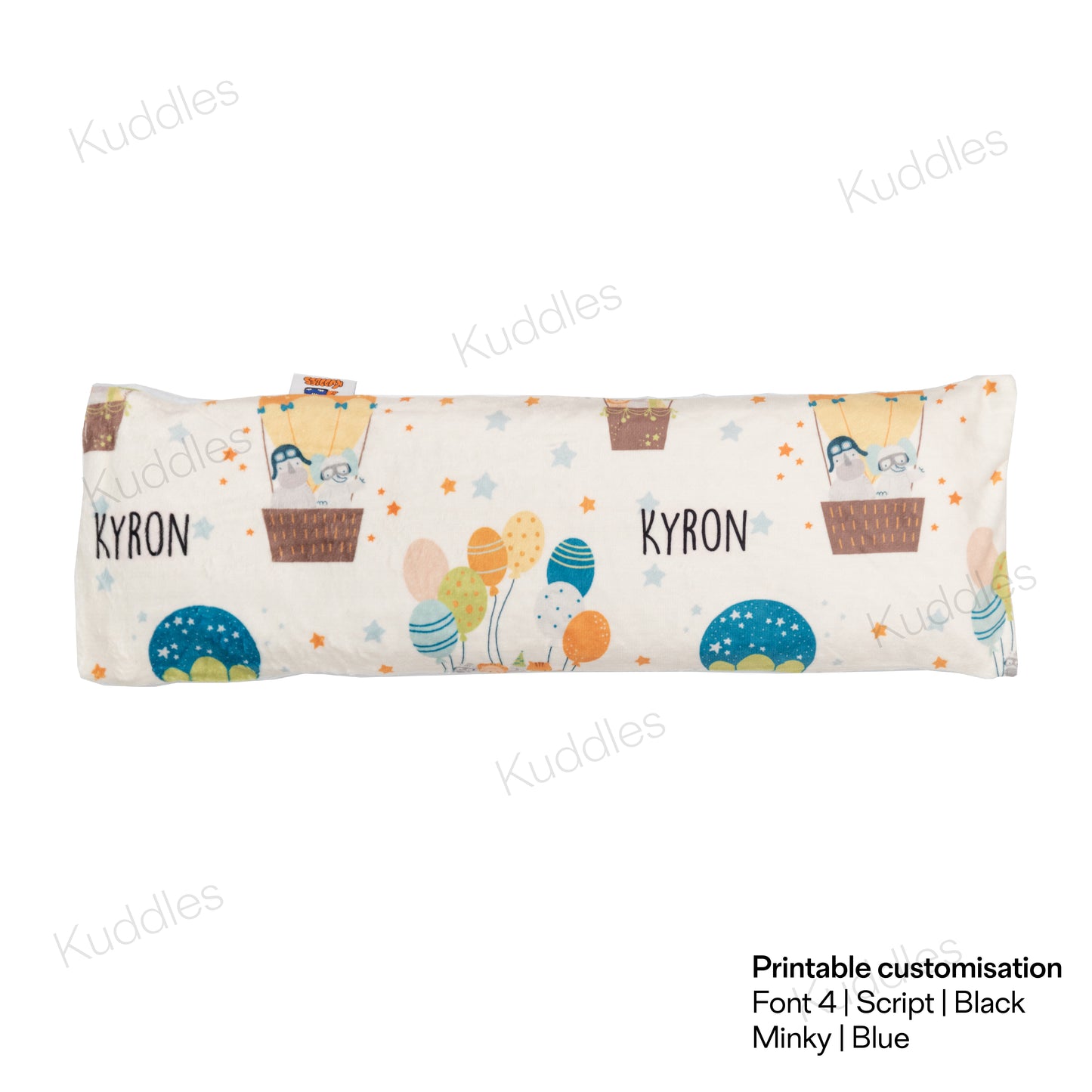 Hot Air Balloon Party Minky Buckwheat Husk Pillow