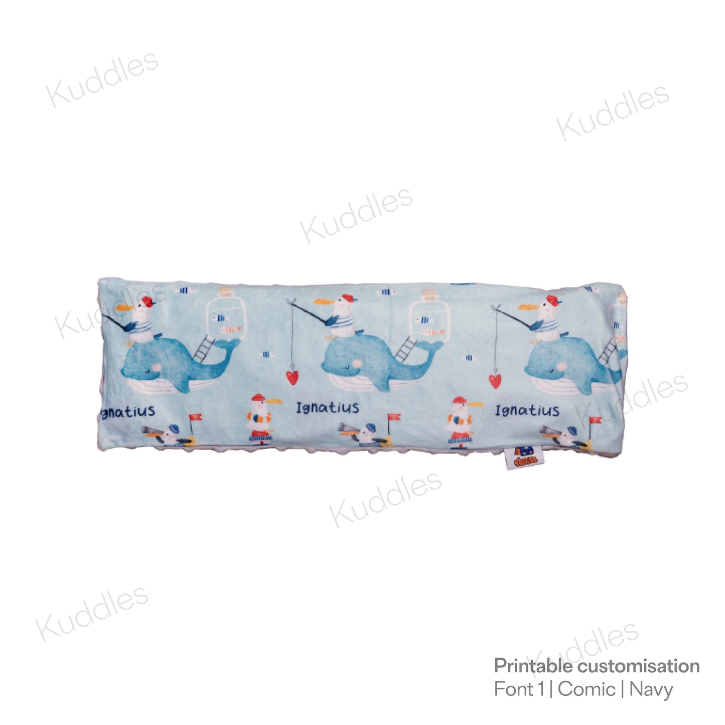Let's Go Fishing Minky Buckwheat Husk Pillow