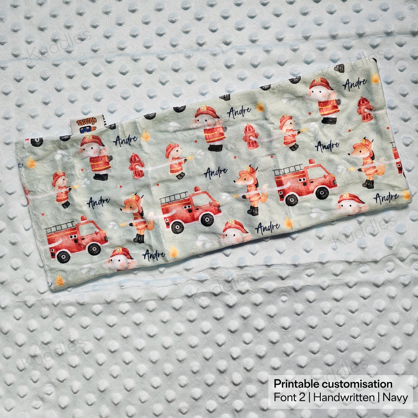 Little Firefighter Minky Buckwheat Husk Pillow