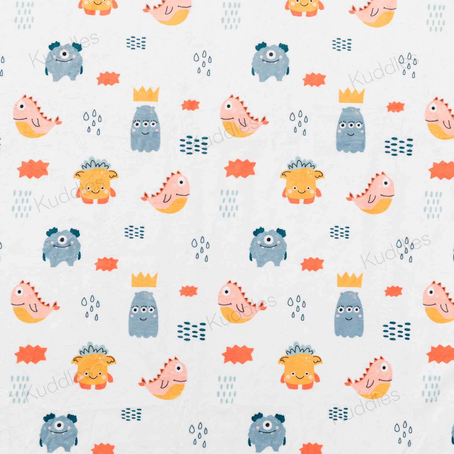(Made-to-order only) Little Monsters Reversible Minky Blanket