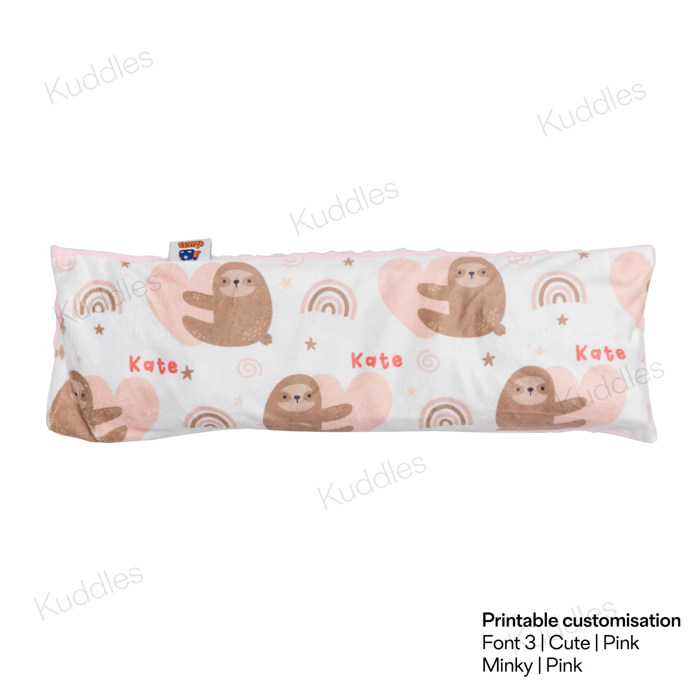 Lovely Sloths Minky Buckwheat Husk Pillow