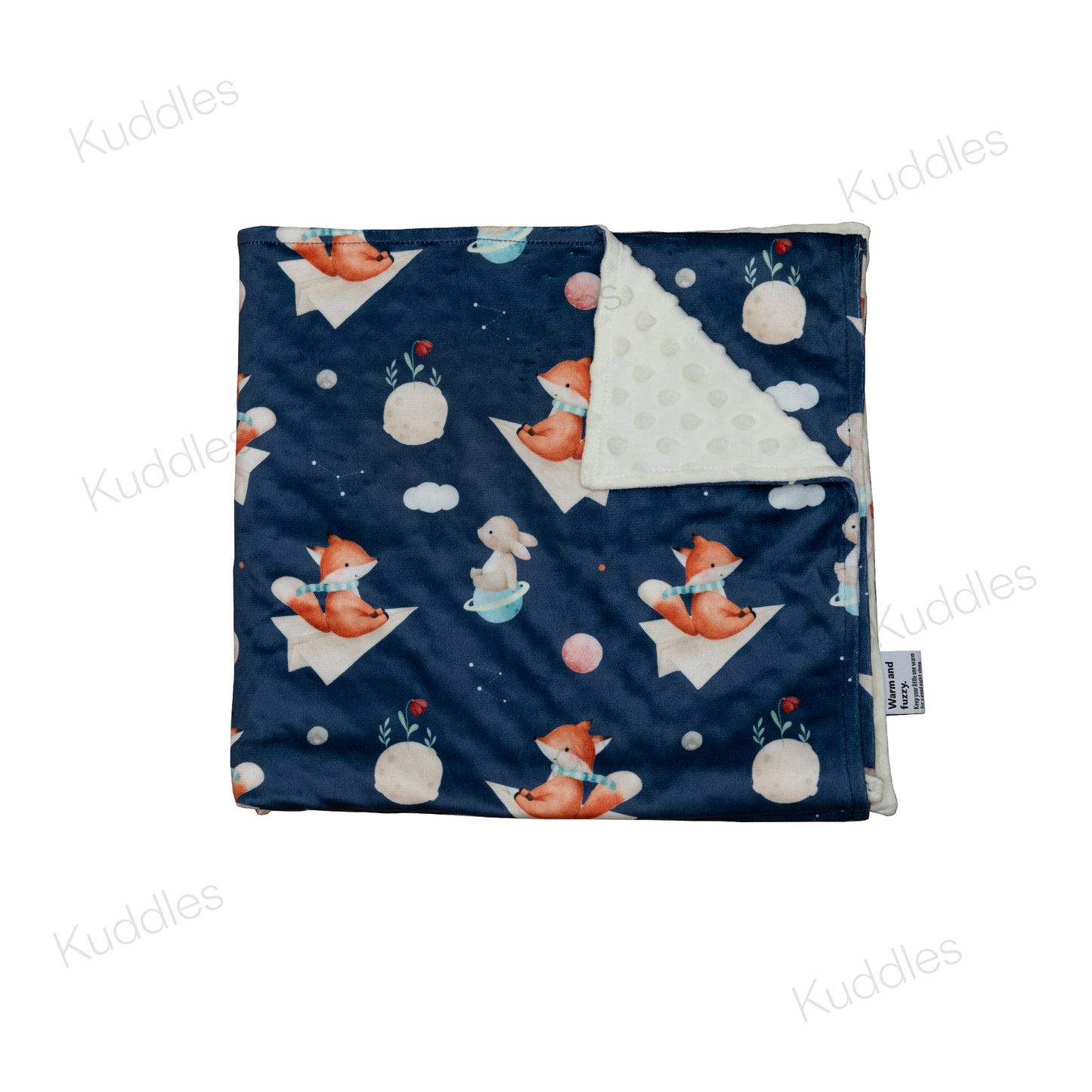 Night in Outer Space Reversible Minky Blanket