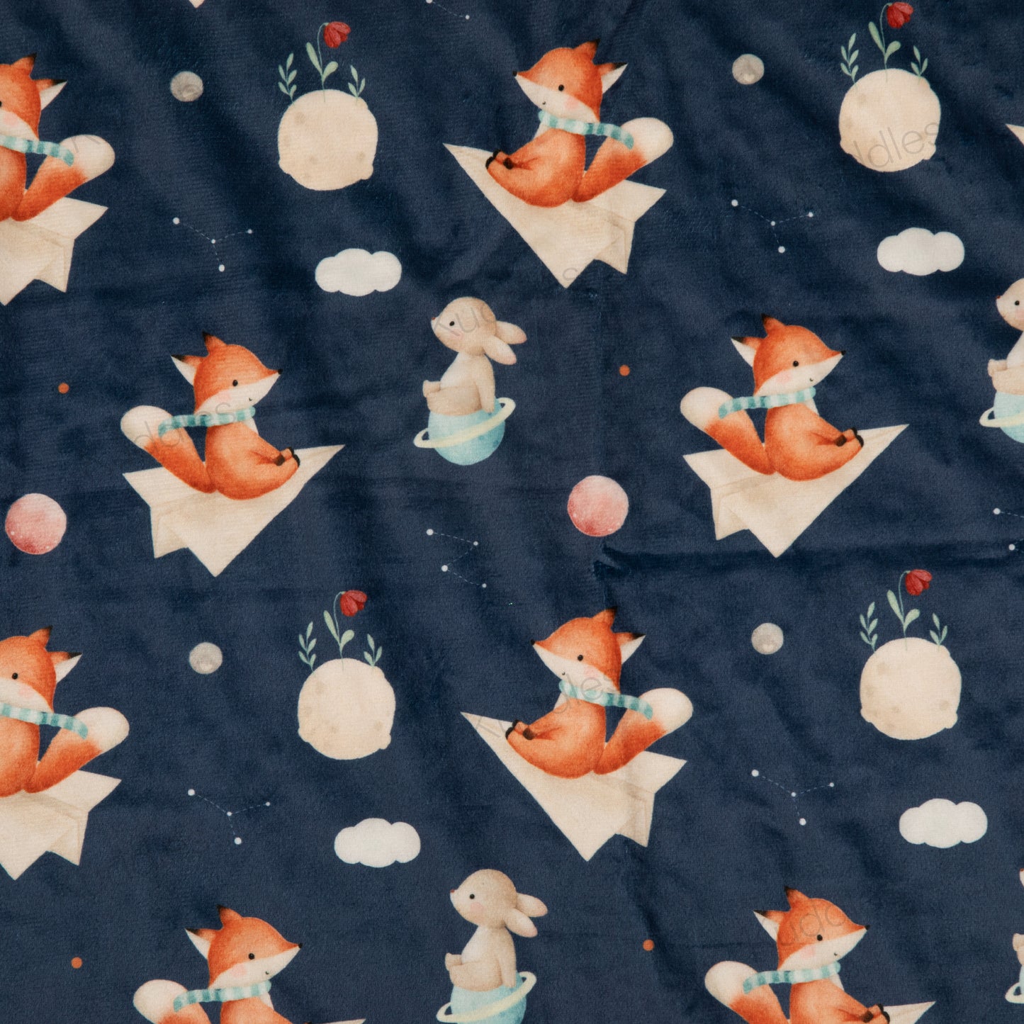 Night in Outer Space Reversible Minky Blanket