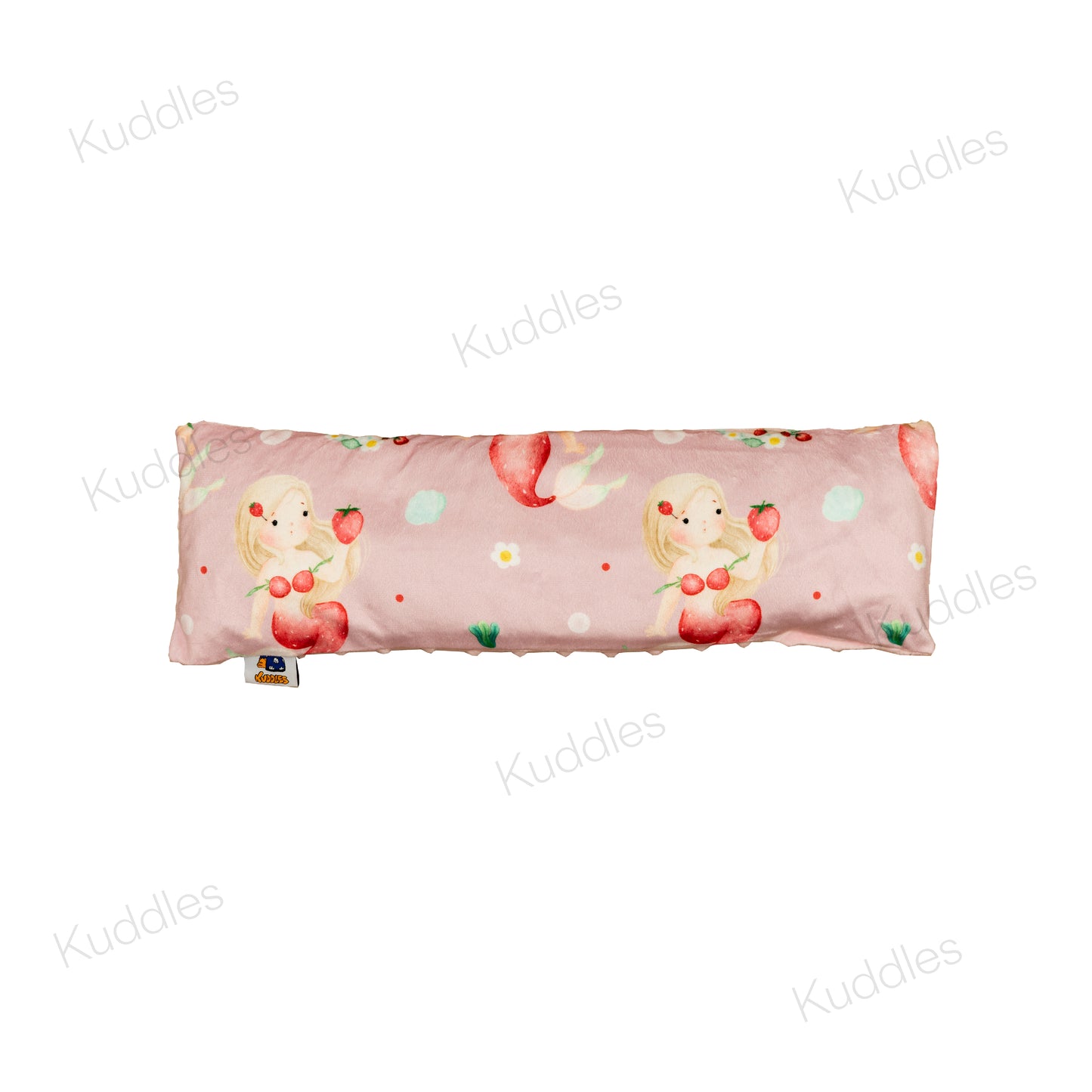 Strawberry Mermaid Minky Buckwheat Husk Pillow