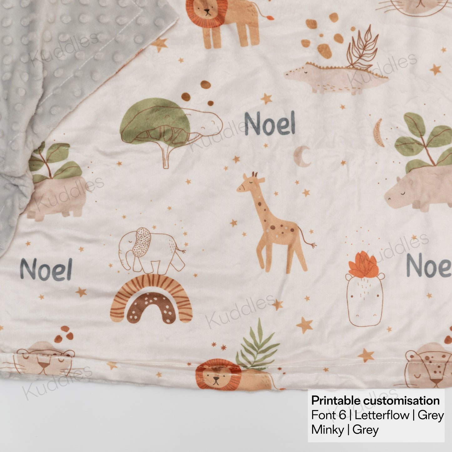 Twilight Savannah Reversible Minky Blanket