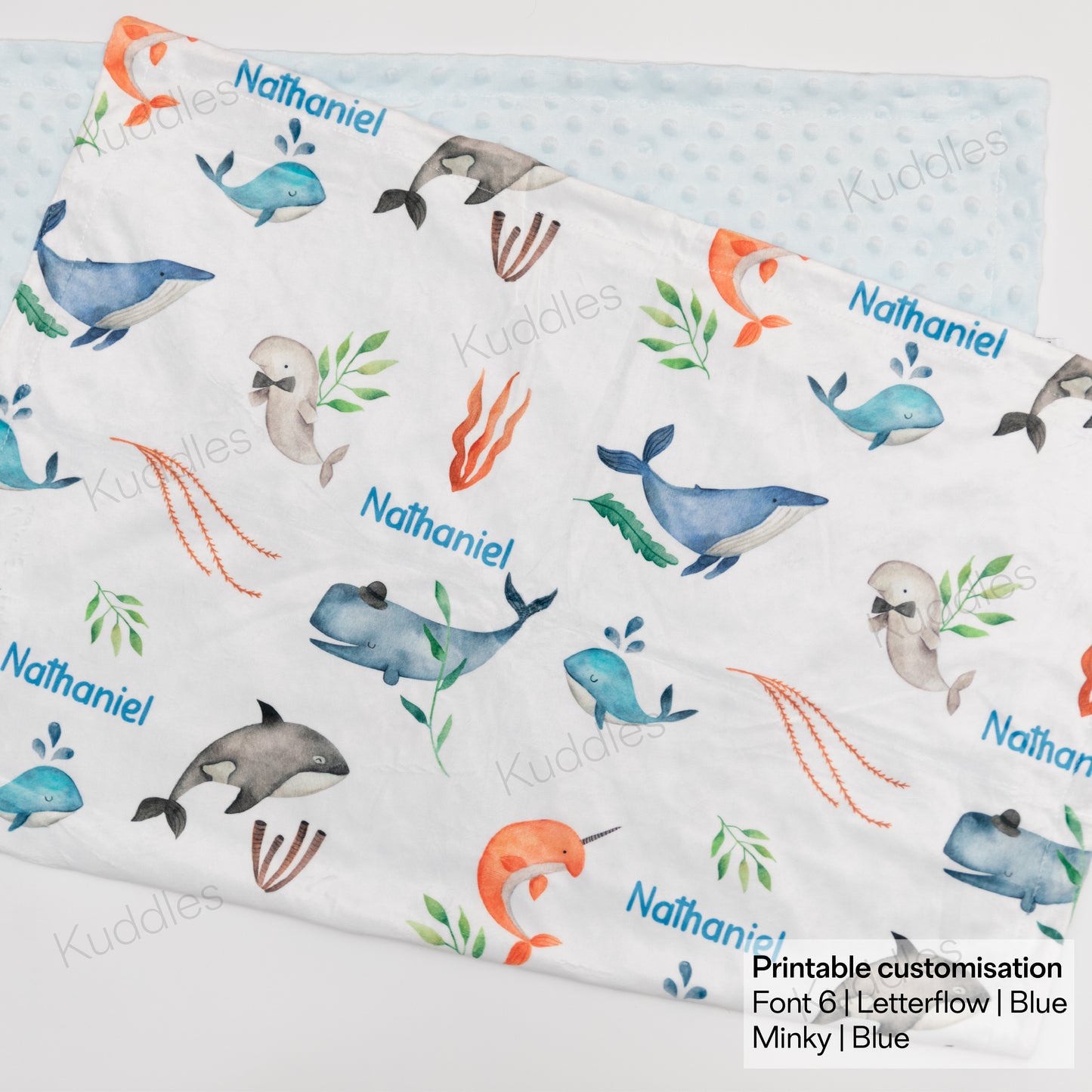 Under the Sea Reversible Minky Blanket