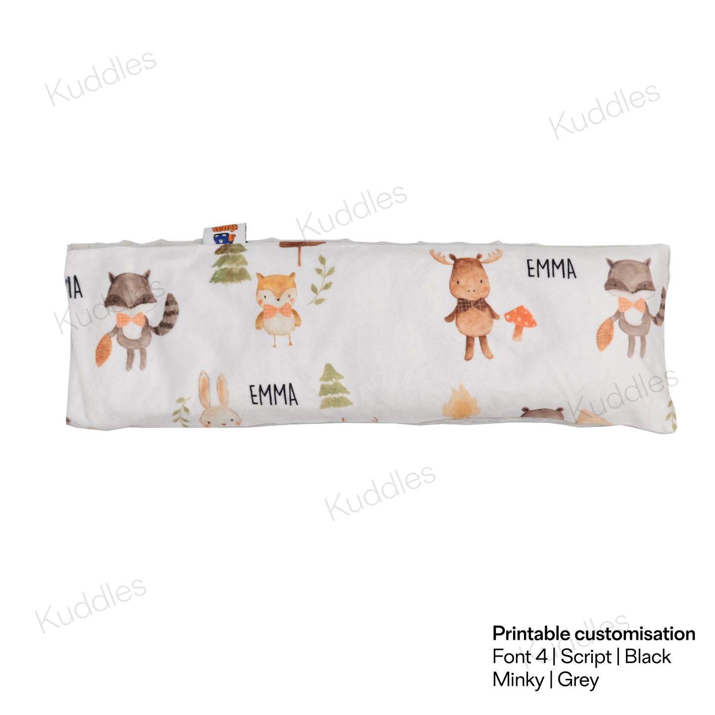 Woodland Animals Minky Buckwheat Husk Pillow