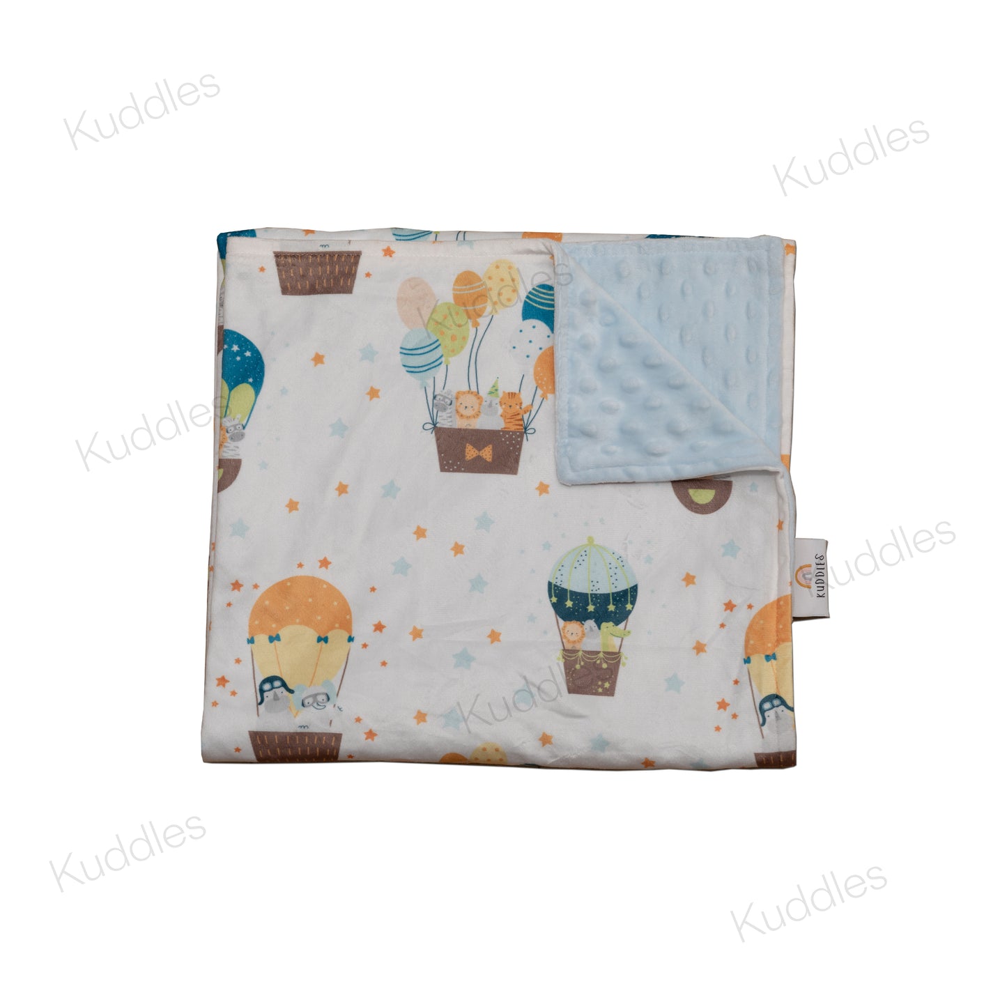 Hot Air Balloon Party Reversible Minky Blanket