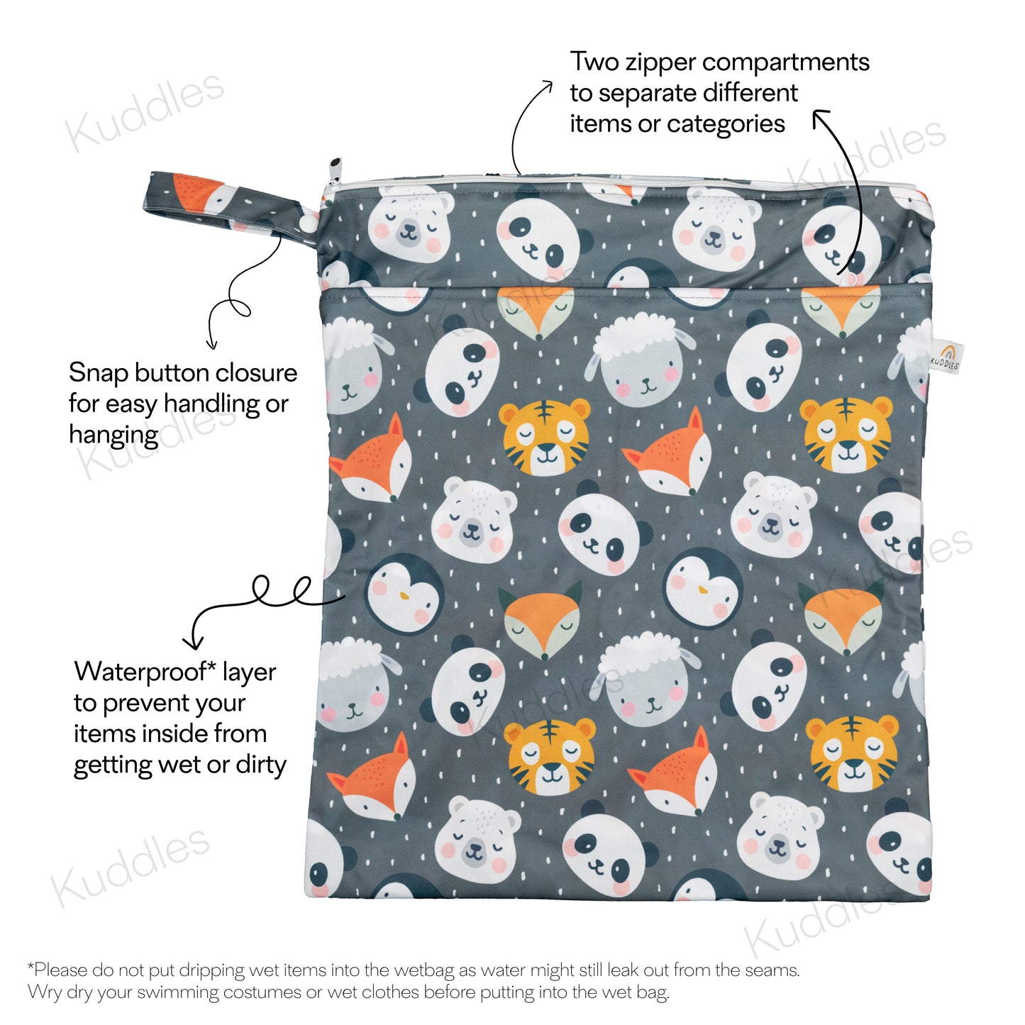 Large Wet Bag (Animal Bigheads)