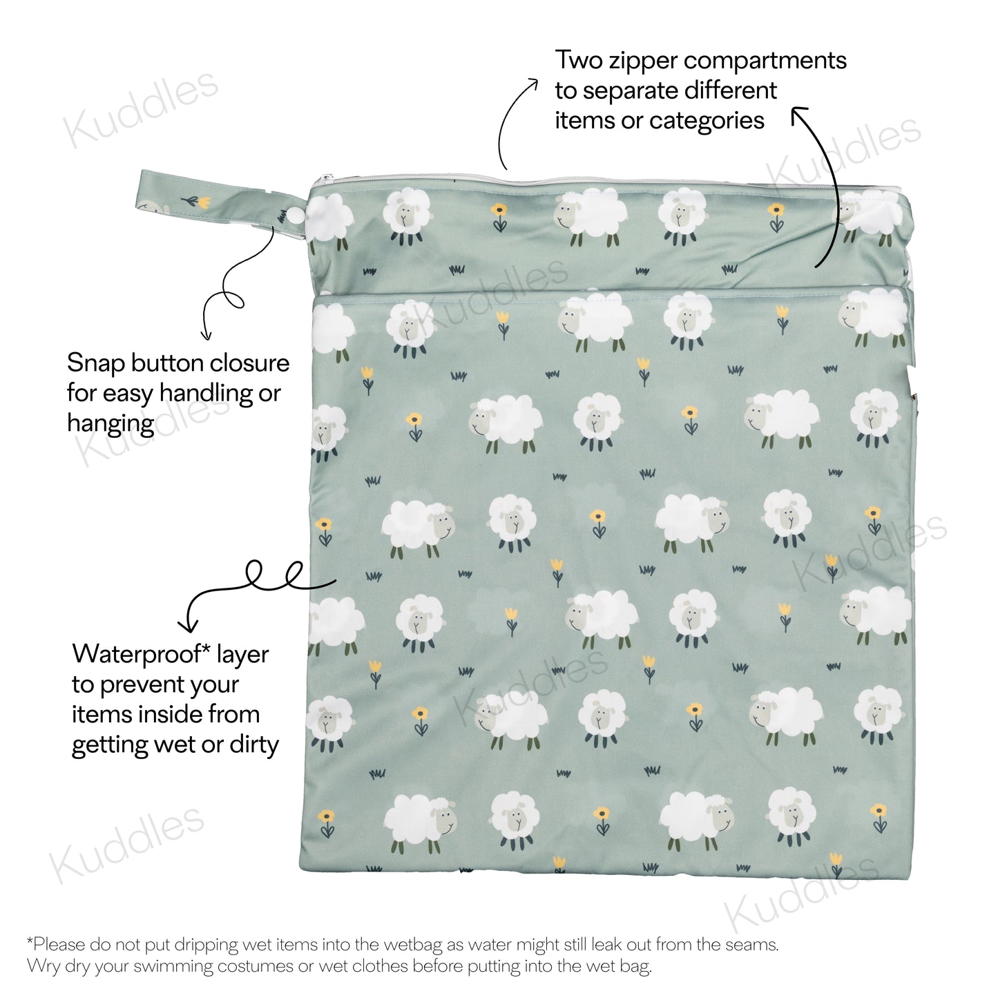 Large Wet Bag (Field of Sheeps)