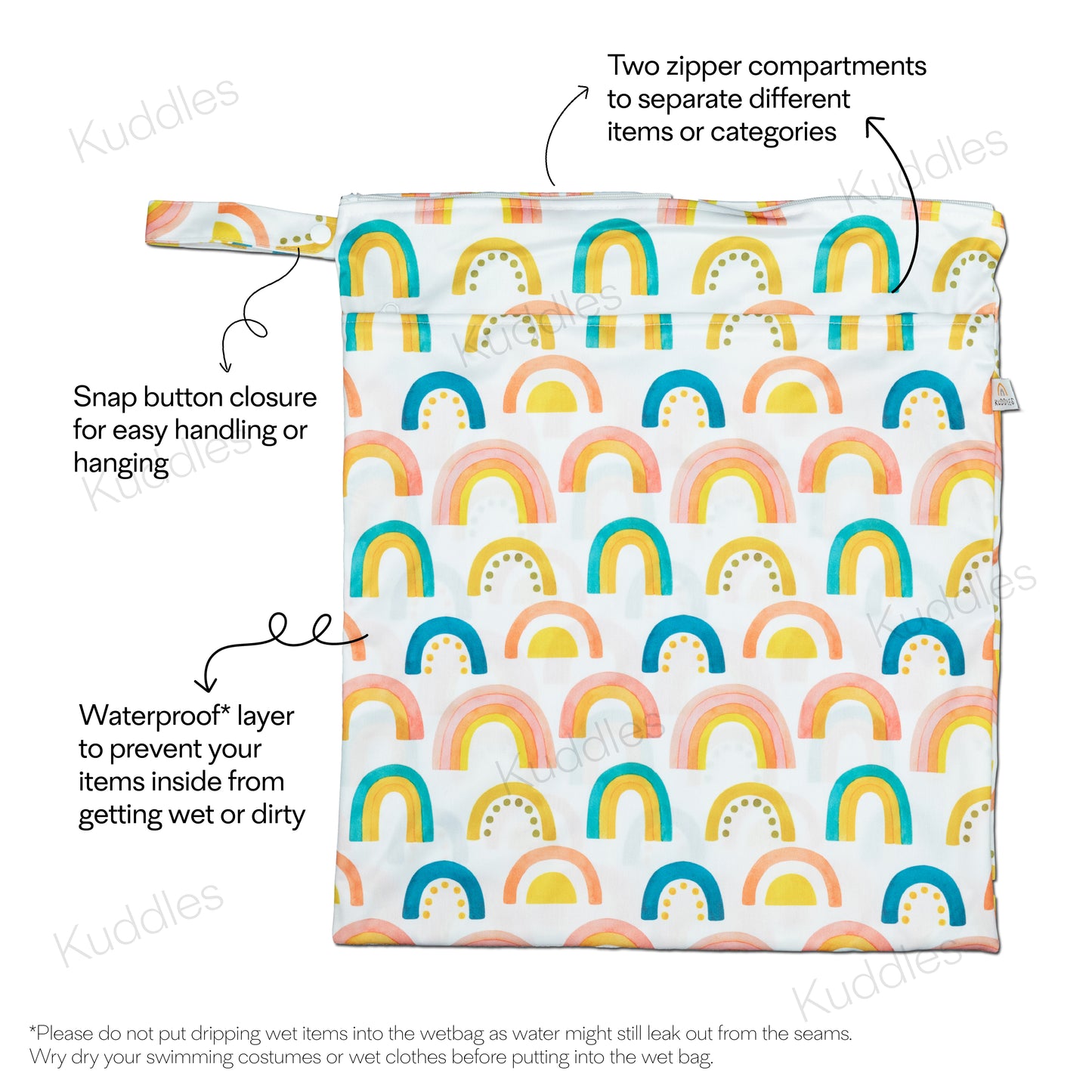 Large Wet Bag (Giant Rainbows)