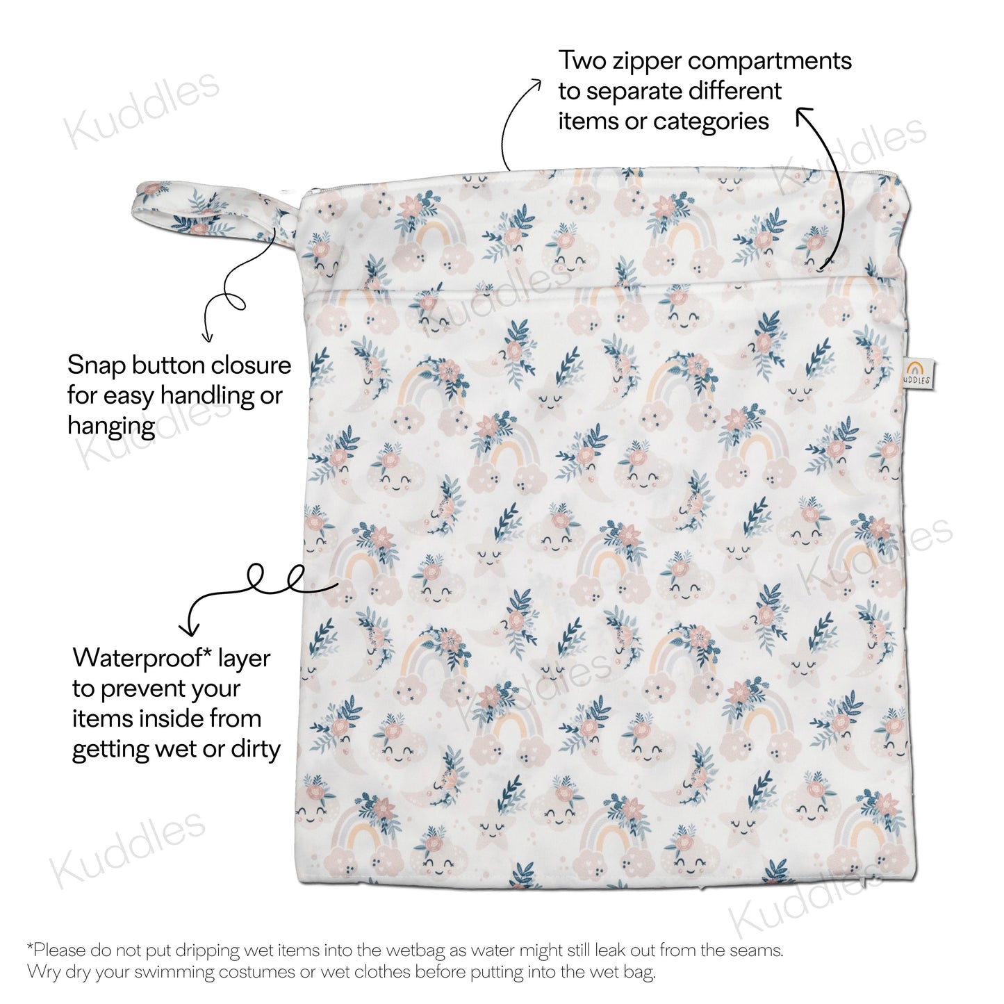 Large Wet Bag (Whimsical Sky)