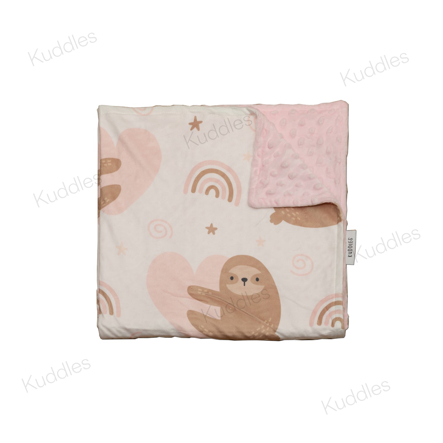 Lovely Sloths Reversible Minky Blanket