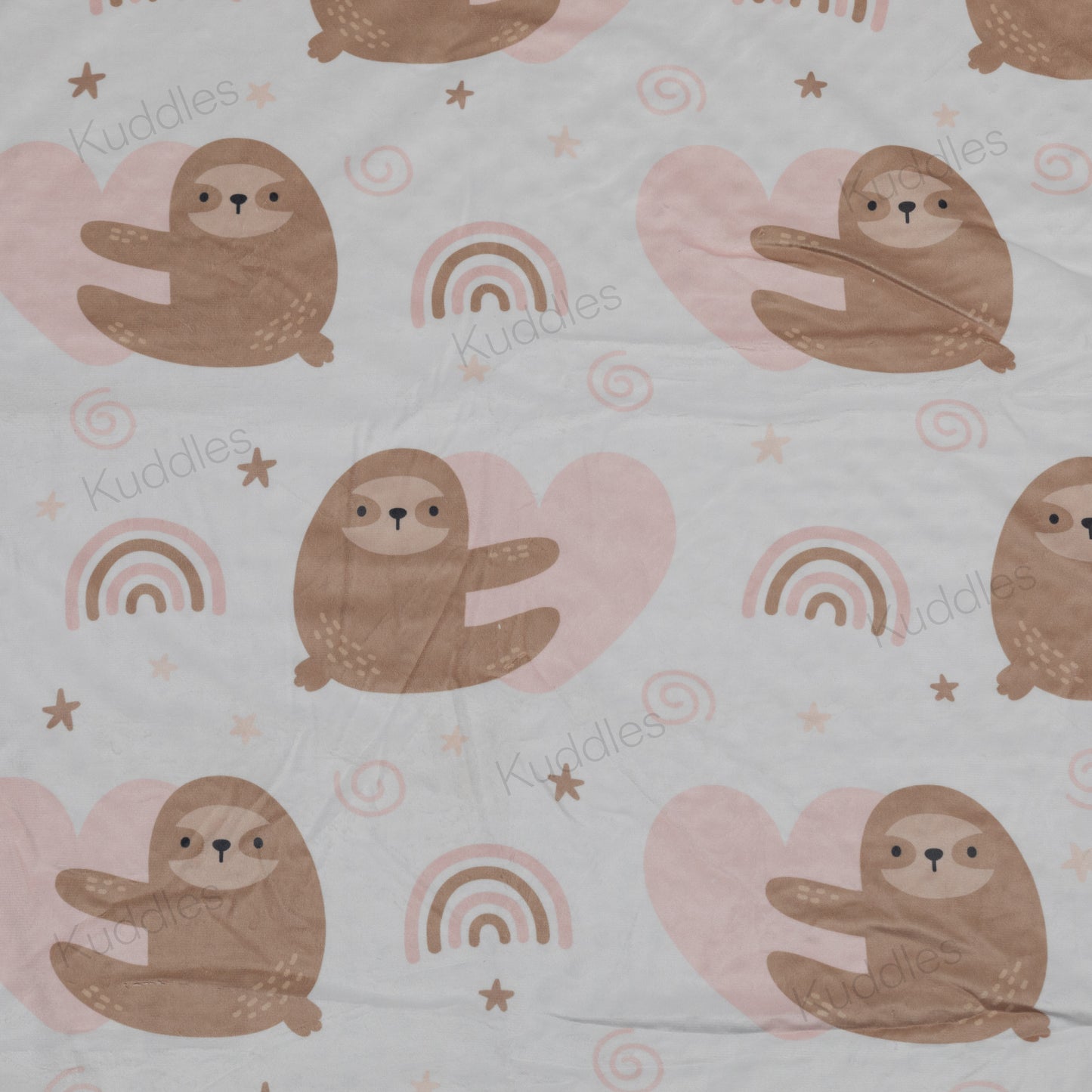 Lovely Sloths Reversible Minky Blanket