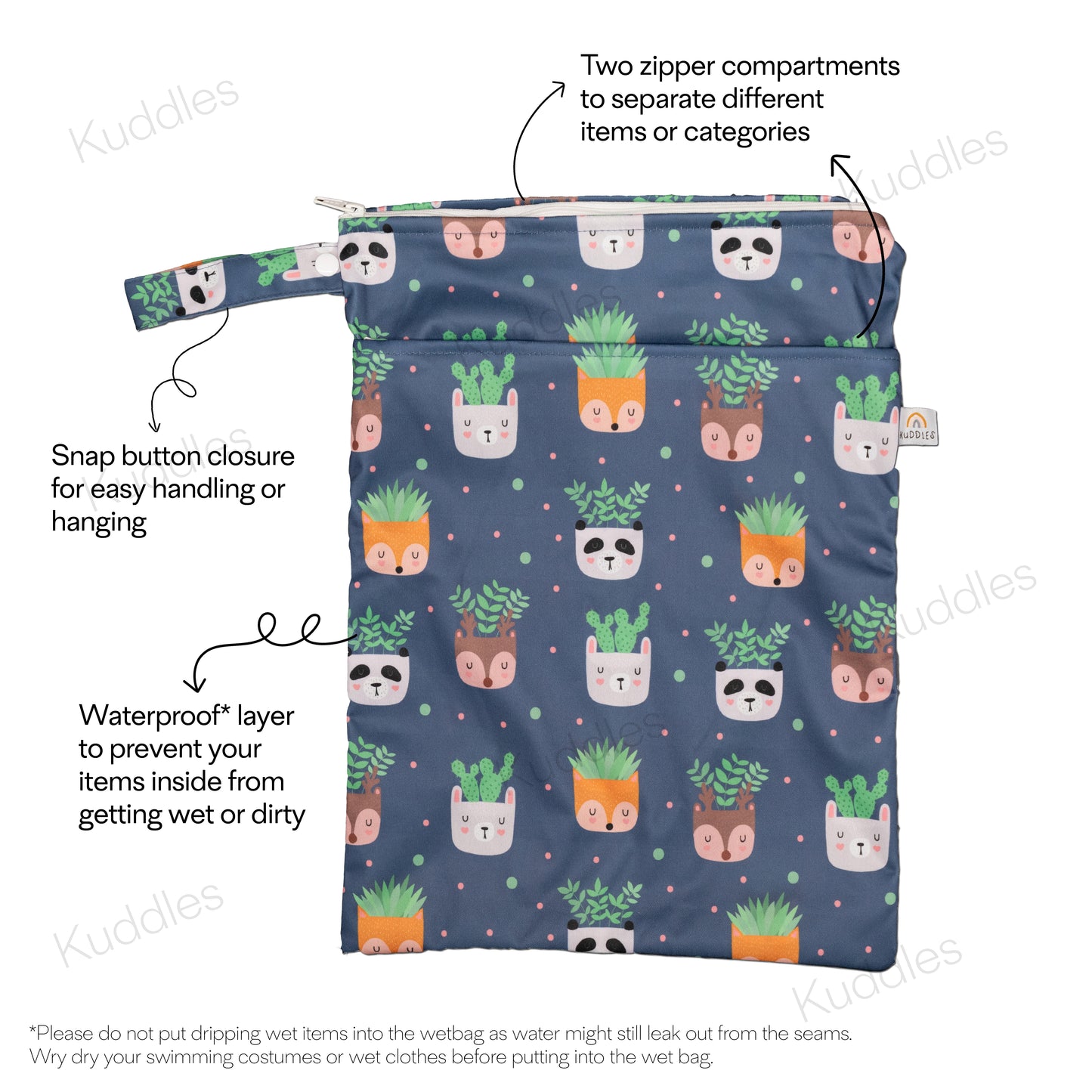 Medium Wet Bag (Animal Headplant)