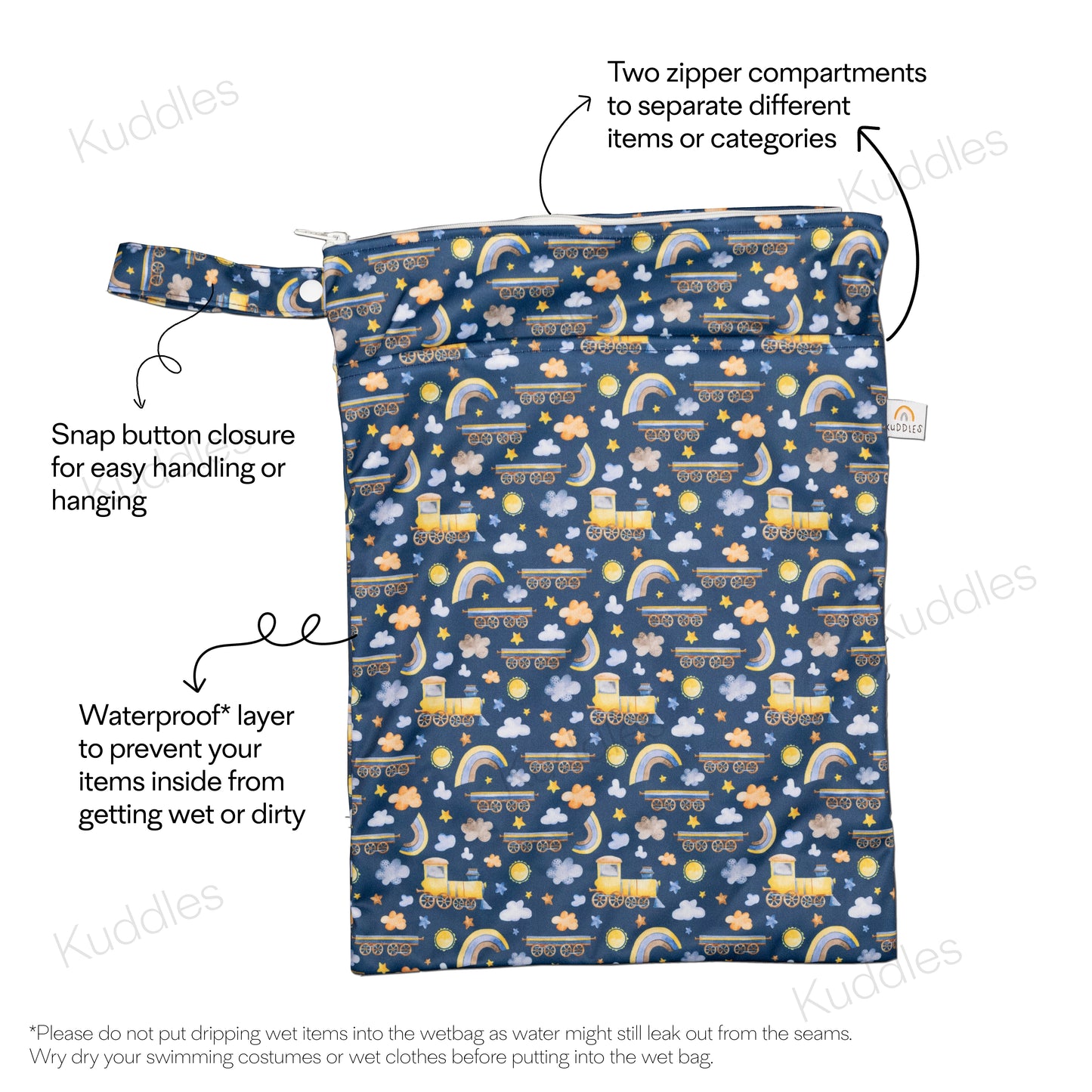 Medium Wet Bag (Midnight Train)