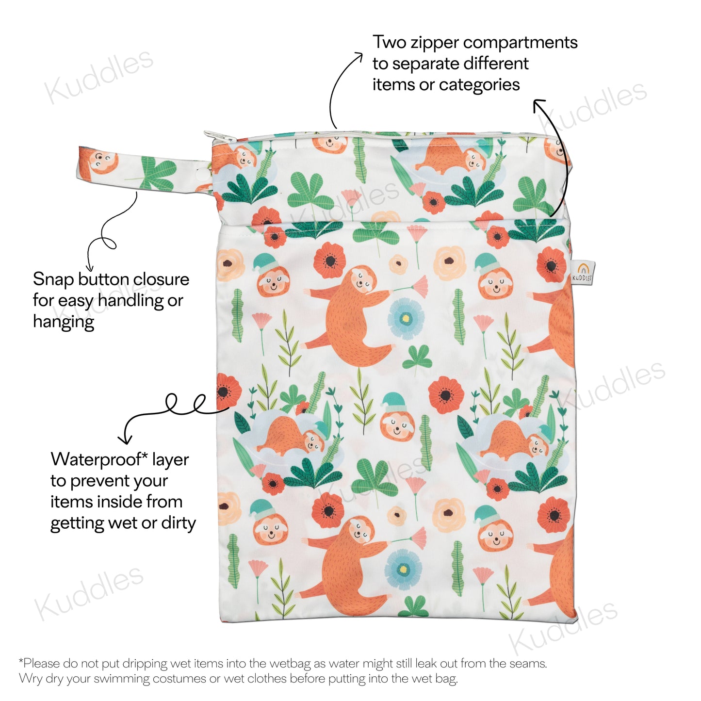 Medium Wet Bag (Summer Sloth)