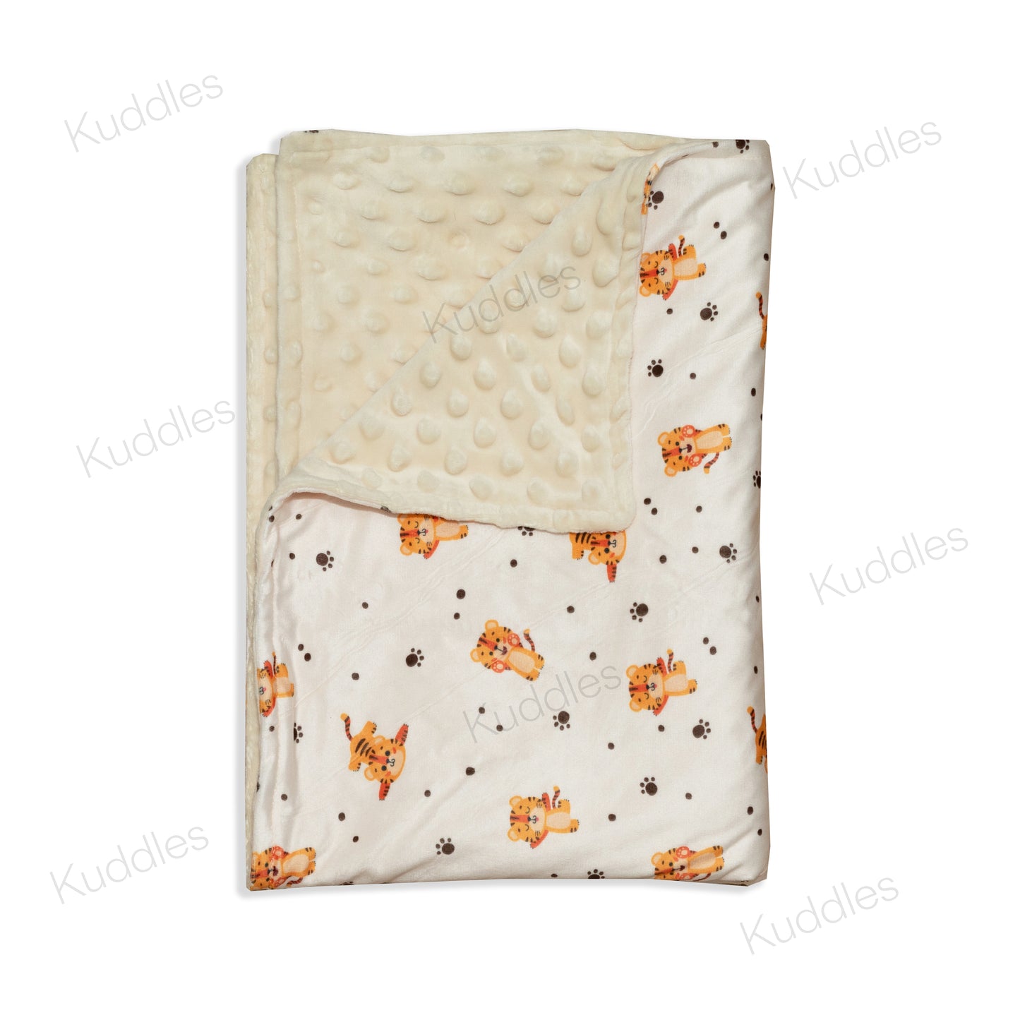 Mellow Tiger Reversible Minky Blanket