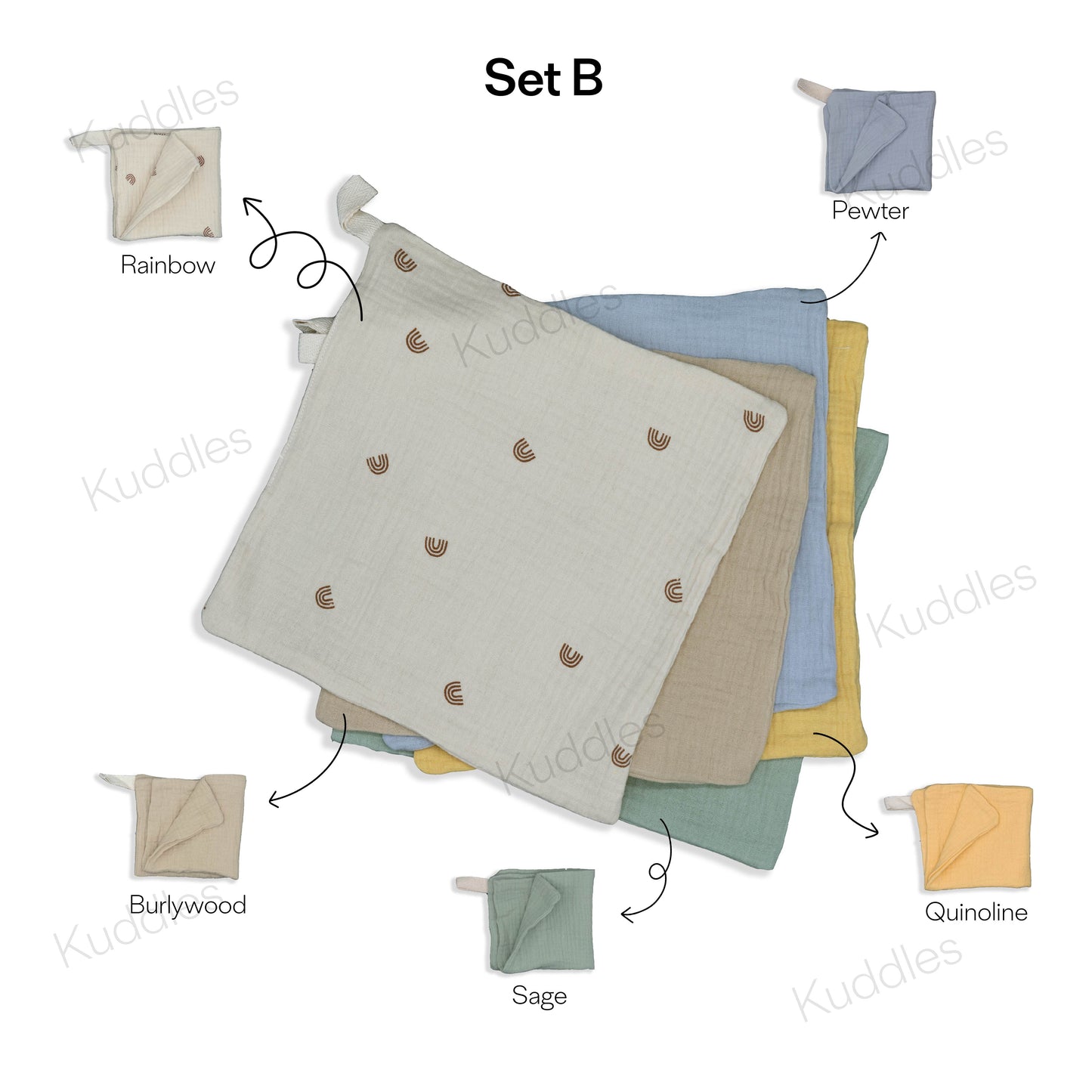 Muslin Washcloths (Bundle of 5)