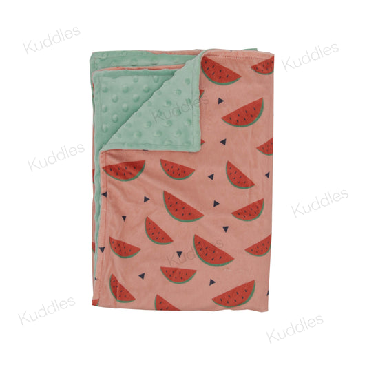 Tutti Frutti Watermelon Reversible Minky Blanket