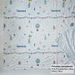 (Made-to-order only) Bunnies Jamboree (Blue) Reversible Minky Blanket