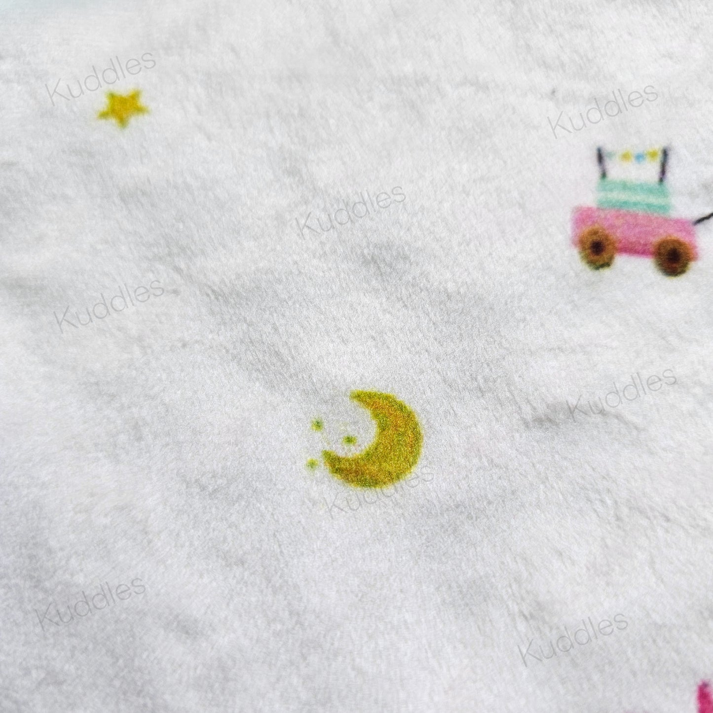 [AS-IS] Bunnies Jamboree (Pink) Reversible Minky Blanket