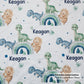 Cute Little Dinosaurs (Blue) Reversible Minky Blanket