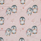 Cute Little Penguins (Pink) Reversible Minky Blanket