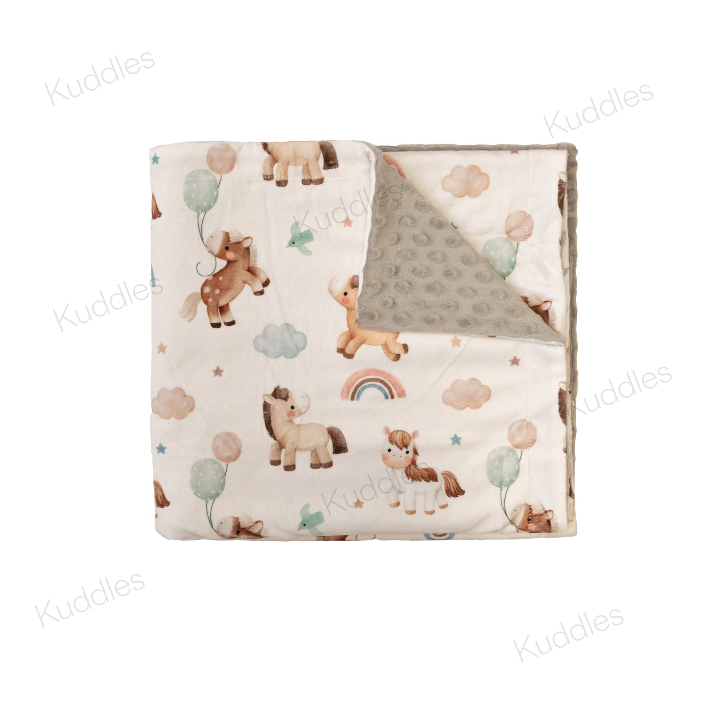 Happy Hooves Reversible Minky Blanket