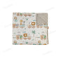 Safari Train Adventure Reversible Minky Blanket