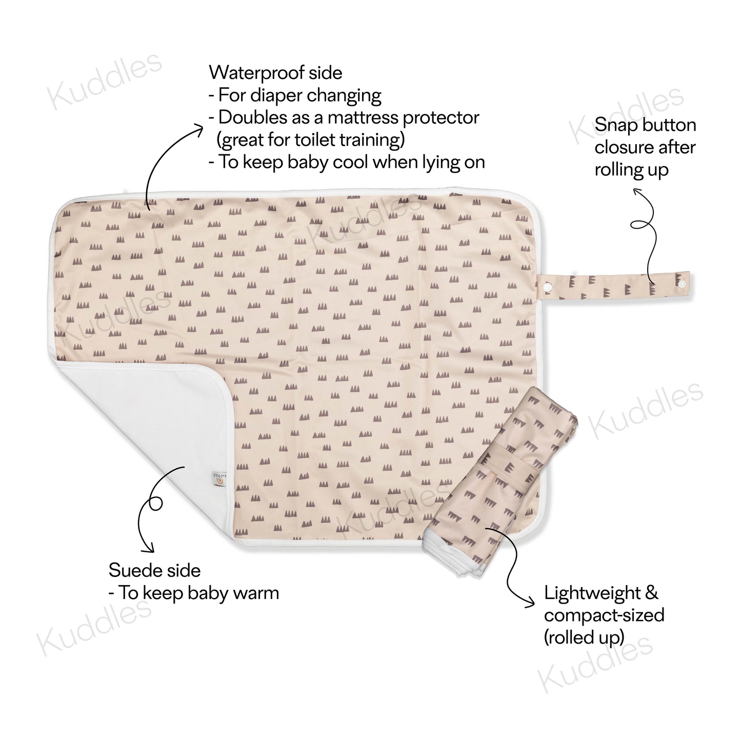 Diaper Changing Mat (Rainbow Dusk)