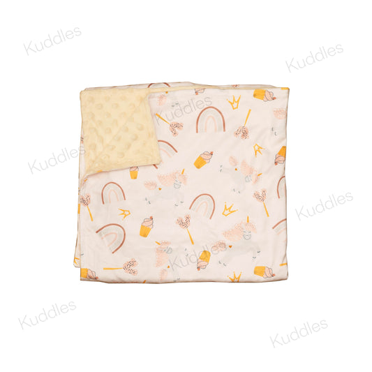 Of Cupcakes and Unicorns Reversible Minky Blanket